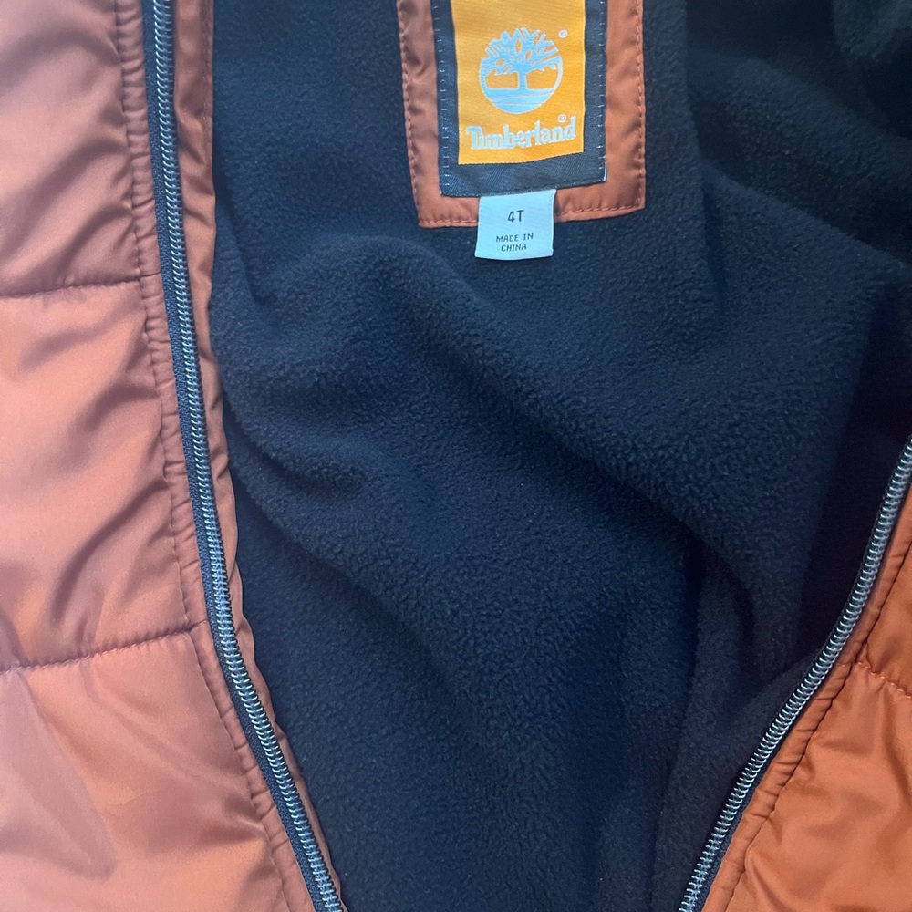 Timberland Kids' Rust Puffer Coat - Picture 4 of 4